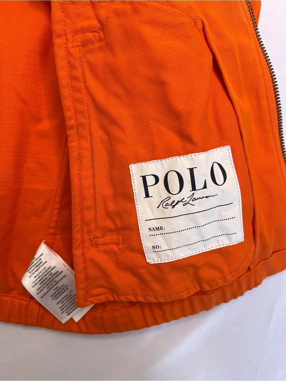 Polo by Ralph Lauren Bright Orange Zip-Up Harrington